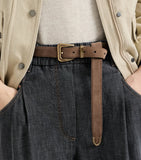 Brunello Cucinelli suede monili belt, UK version