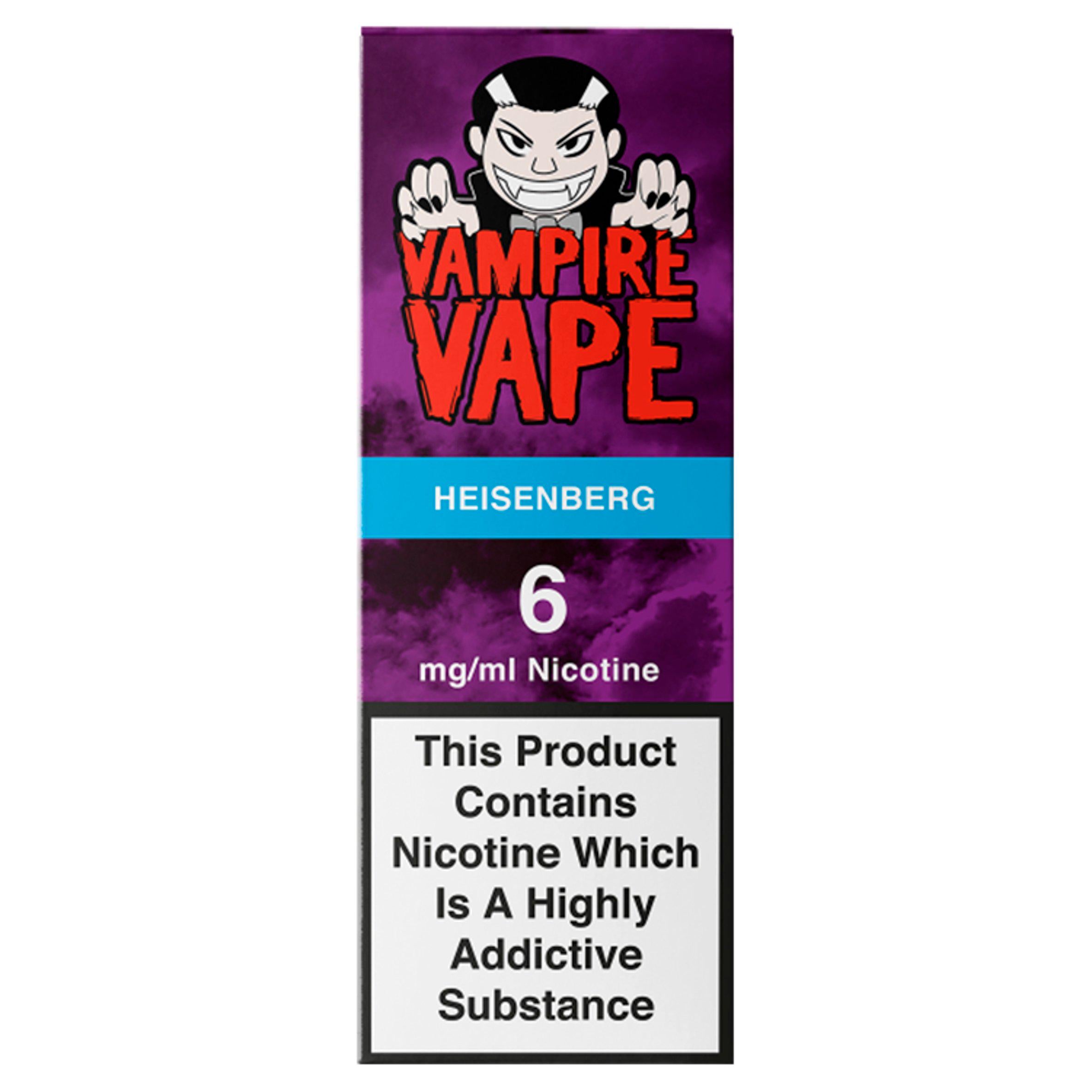 Vampire Vape Heisenberg Nicotine 6mg/ml 10ml smoking control Sainsburys   