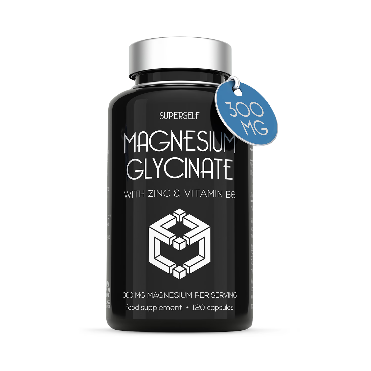 SuperSelf Magnesium Glycinate supplement 120 capsules - British product