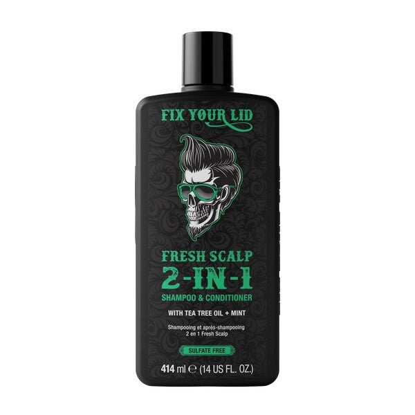 Fix Your Lid Tea Tree and Mint 2-in-1 shampoo and conditioner 414ml, imported from the UK