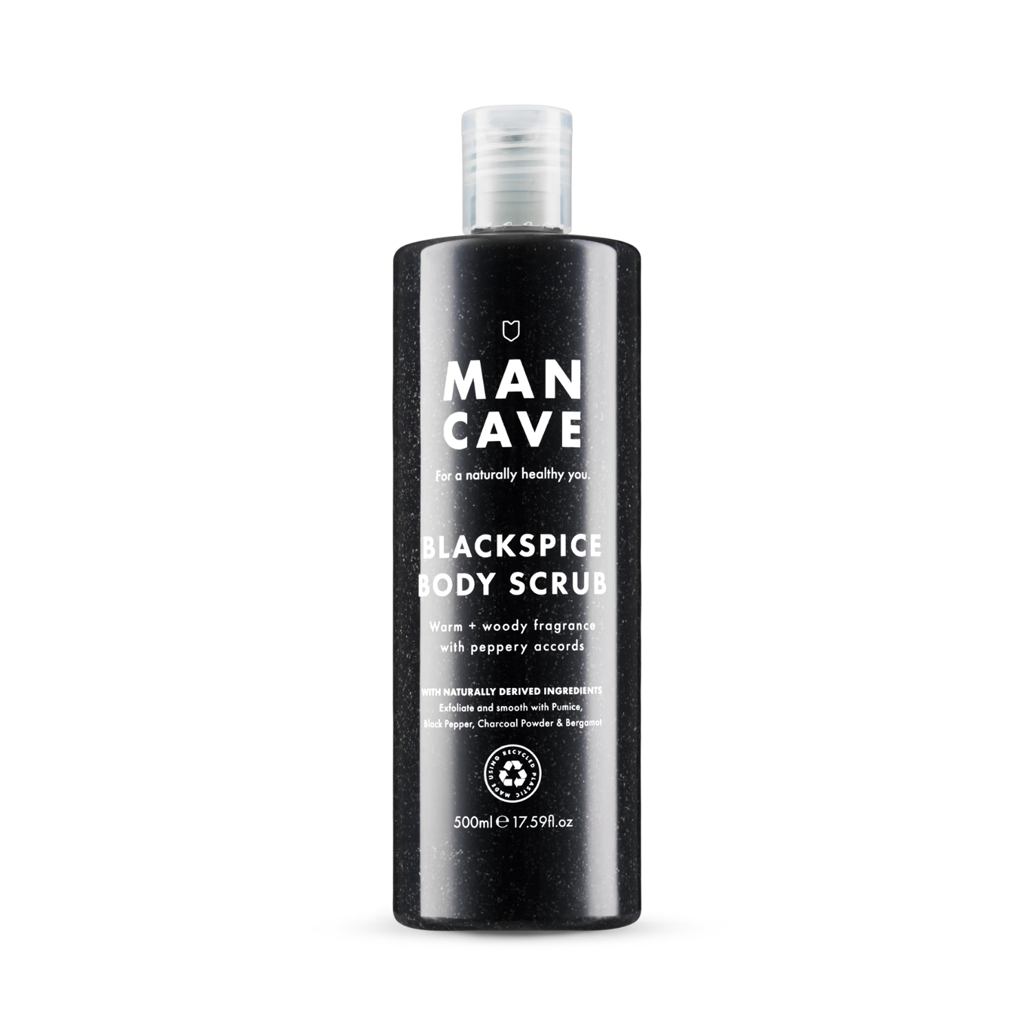 Mancave Blackspice body scrub 500ml, imported from the UK