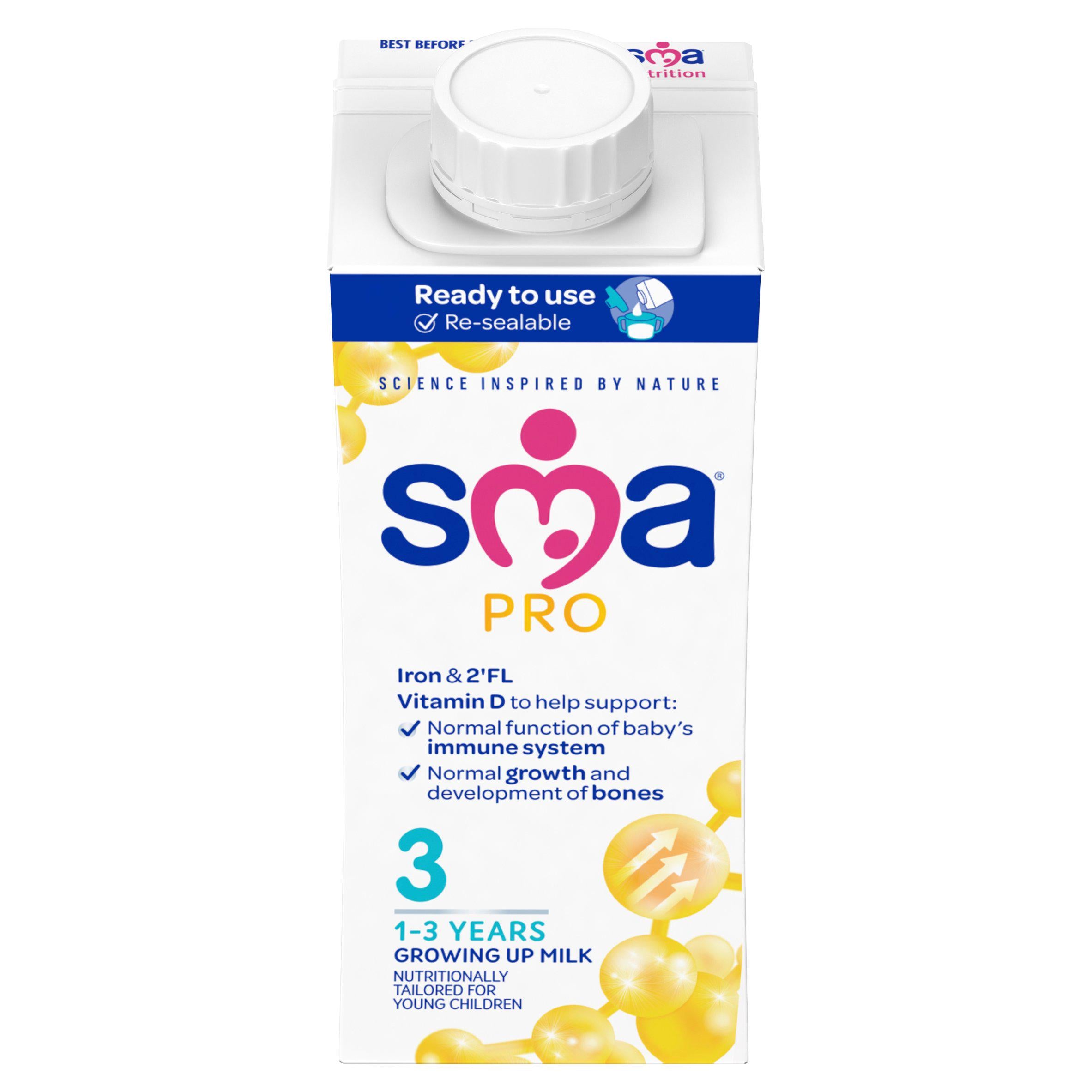 SMA PRO Growing up Baby Milk Liquid Ready To Feed 200ml baby milk & drinks Sainsburys   