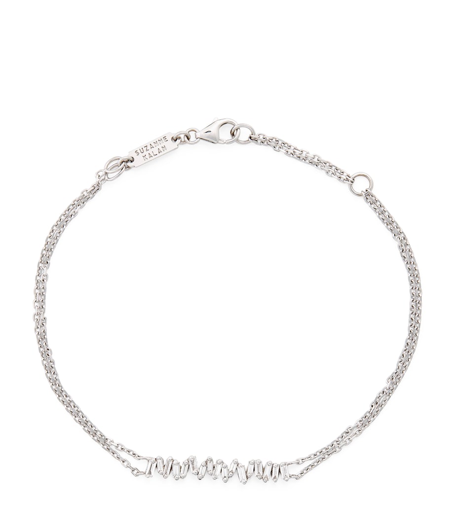 Suzanne Kalan white gold diamond bar bracelet, UK version