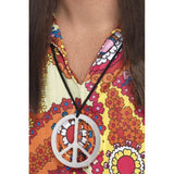 Smiffys silver peace sign medallion costume accessory - British product