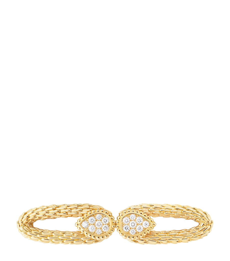 Boucheron Serpent Bohème yellow gold diamond brooch, imported from the UK