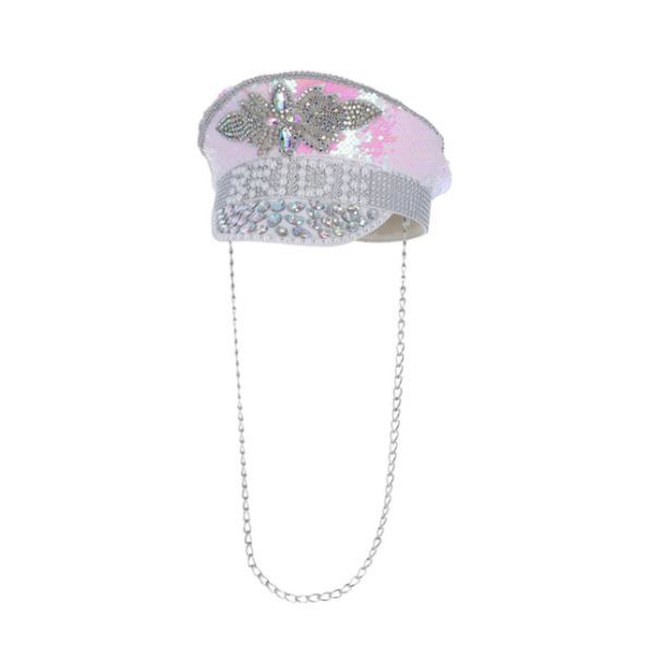 Fever sequin and pearl bride captains hat - British product