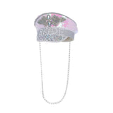 Fever sequin and pearl bride captains hat - British product