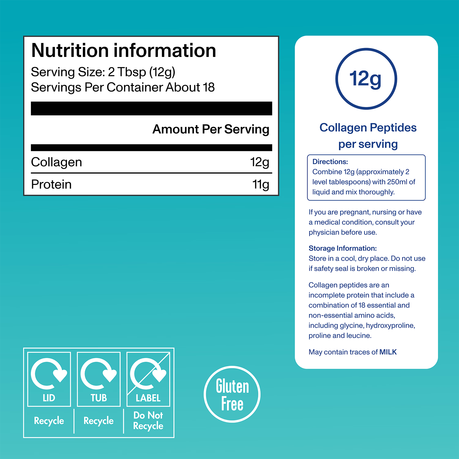 Vital Proteins marine collagen unflavoured powder 221g - British product