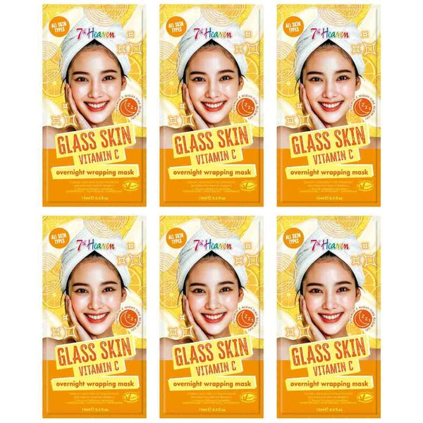 7th Heaven Vitamin C overnight mask pack of 6 - British product