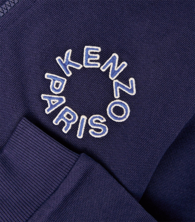 Kenzo kids cotton logo zip hoodie 5-14 years, UK version