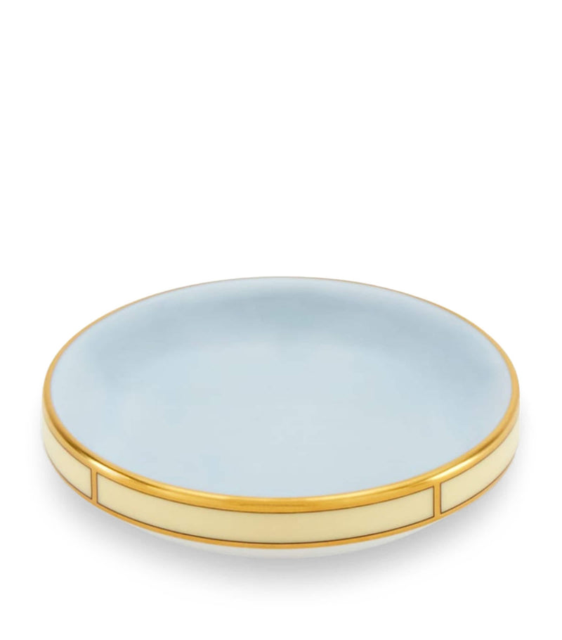 GINORI 1735 Celeste butter dish 10cm, UK version