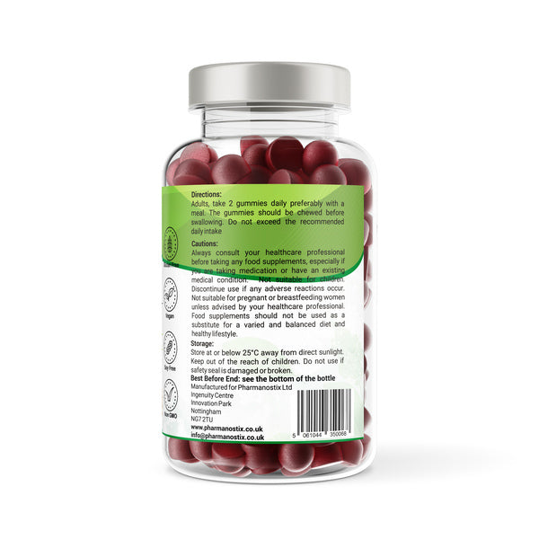 Pharmanostix Ashwagandha gummies 60 count 1200mg, UK version
