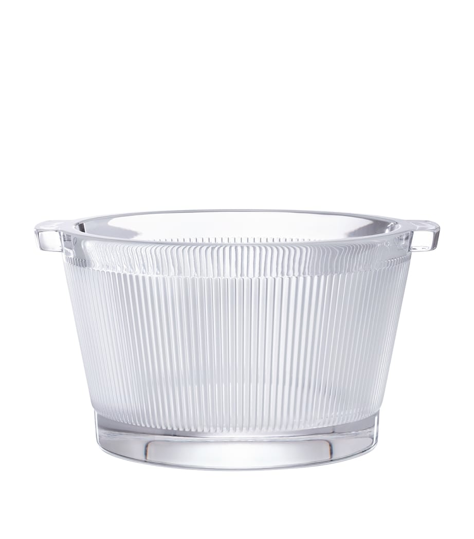 Lalique Wingen glass ice bucket, UK version