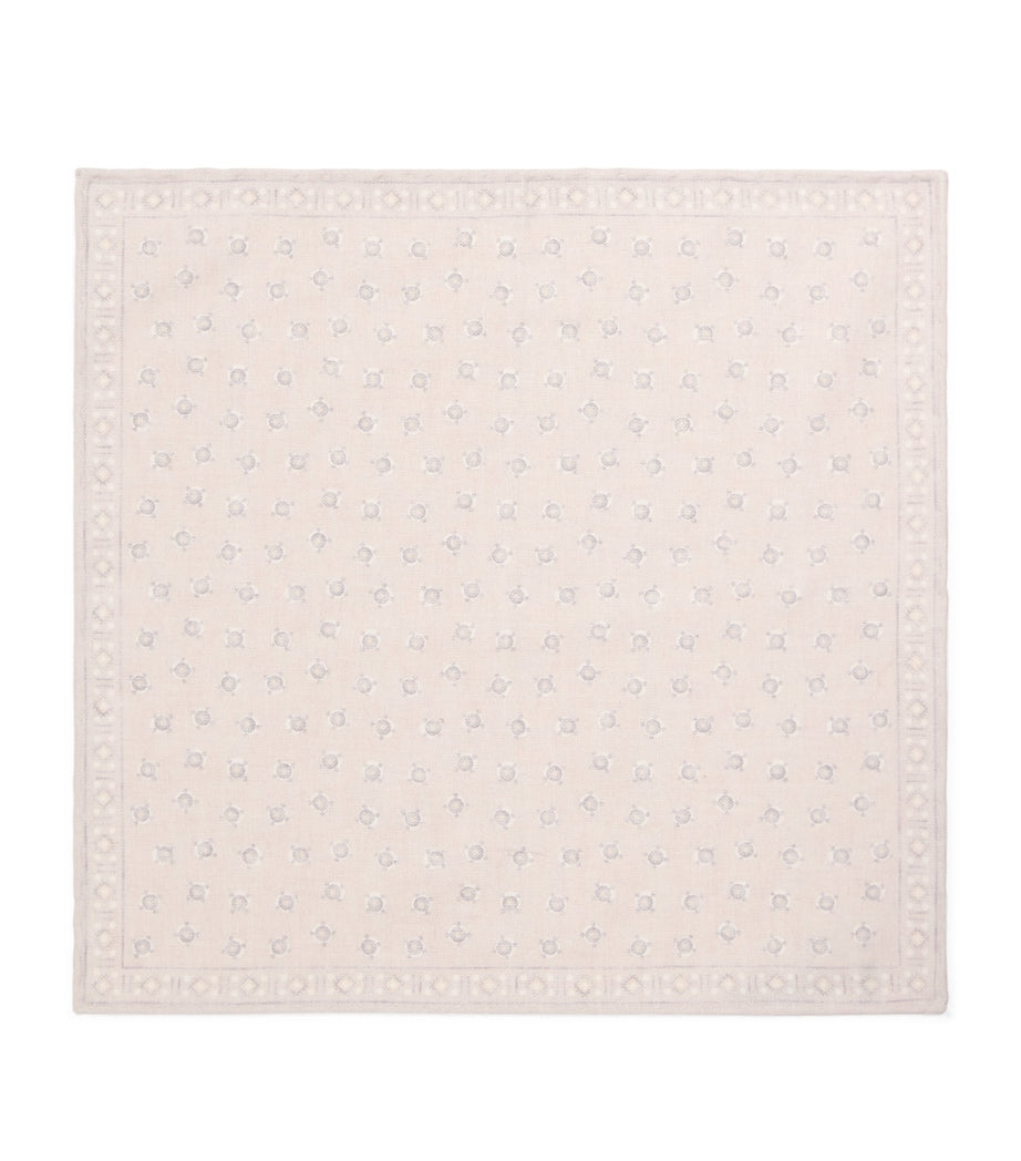 Eleventy polka-dot wool-cotton pocket square 33cm - British product