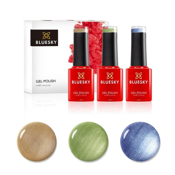Bluesky gel nail polish mini trio set pearls 5ml (British brand)