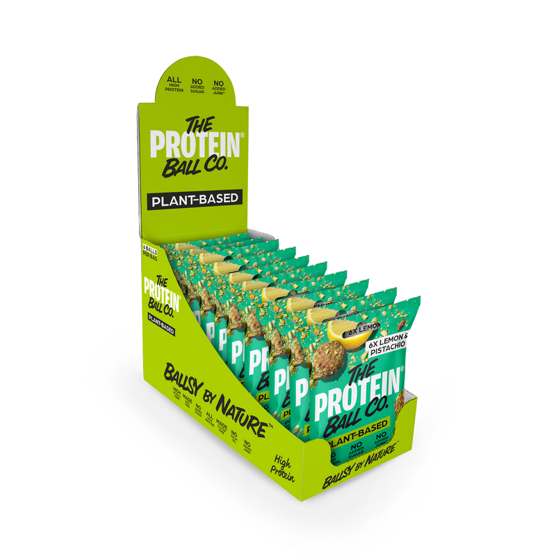 Ballsy plant-based energy balls Lemon & Pistachio case of 10 (British brand)