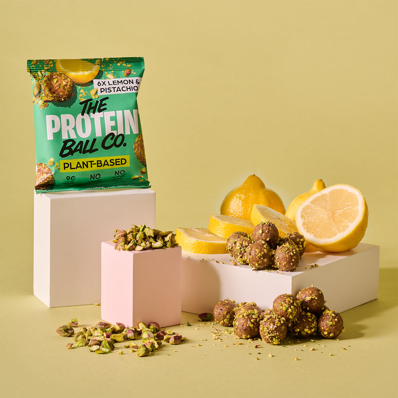 Ballsy plant-based energy balls Lemon & Pistachio case of 10 (British brand)