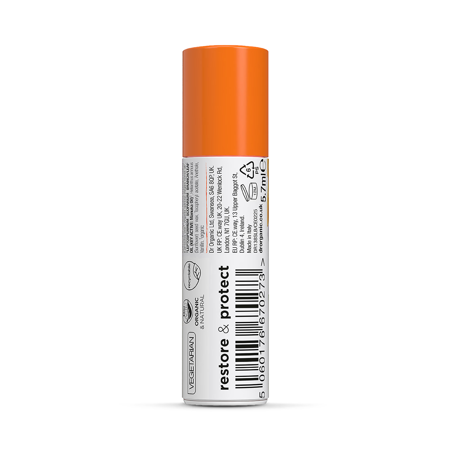 Dr Organic Manuka Lip Balm SPF 15 5.7ml - British product