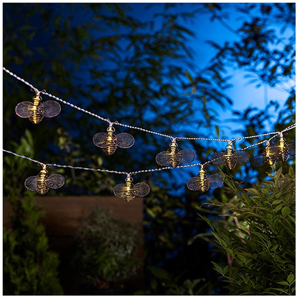 Sainsbury's Home Solar Wire Bee String Lights 10pk