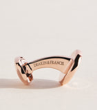 Deakin & Francis Manschettenknöpfe Roségold plattiert Diamant Onyx, UK Version