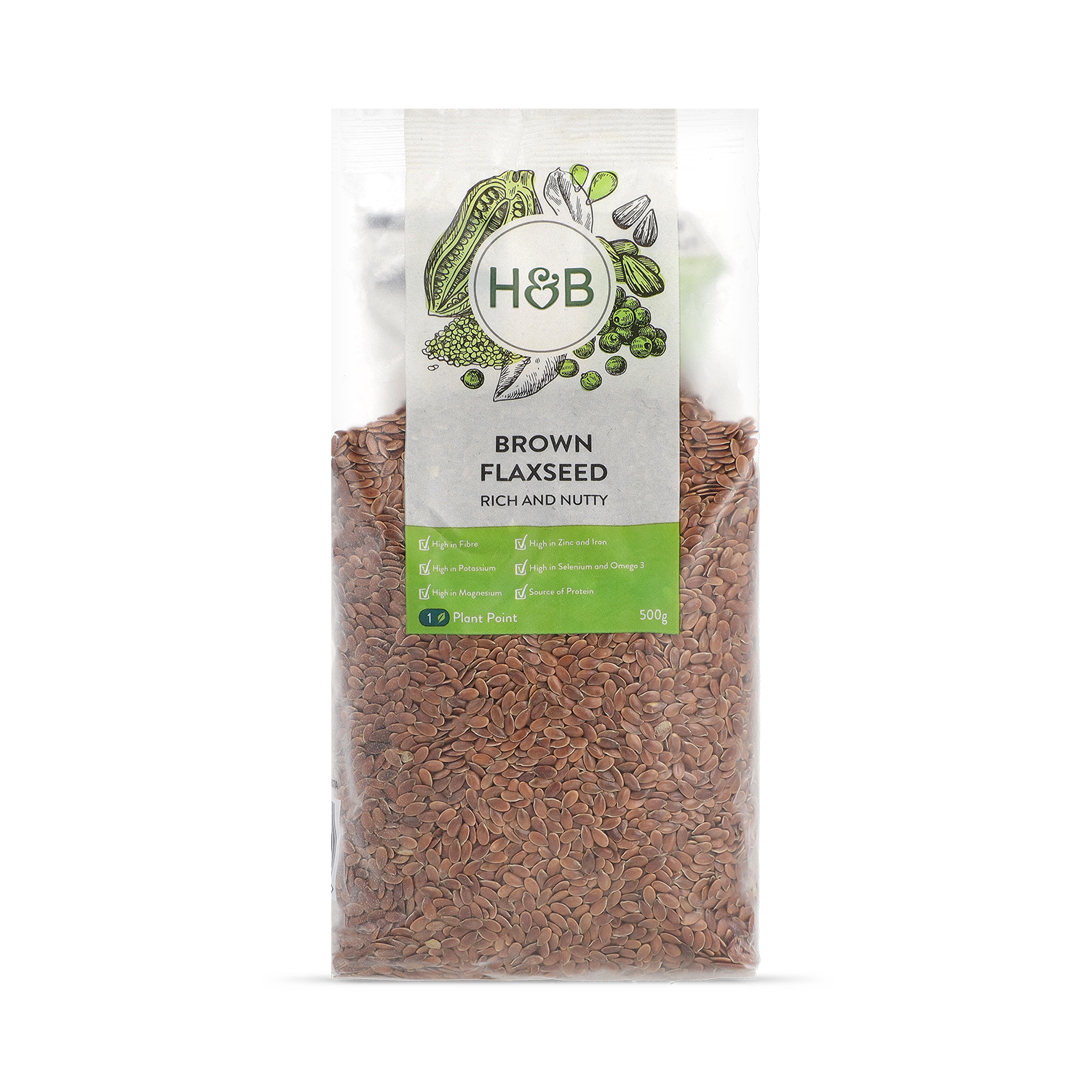 Holland & Barrett brown flaxseed 500g, UK version