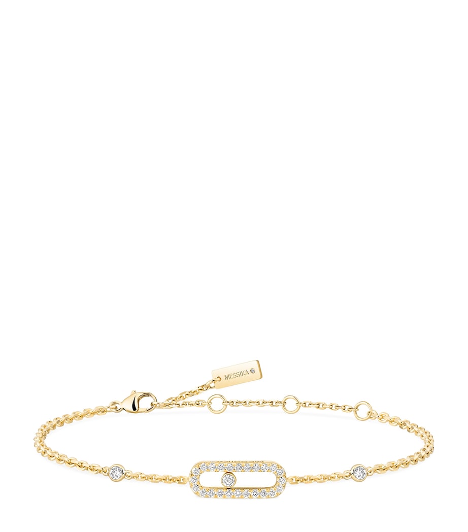 Messika Move Uno bracelet in 18kt yellow gold with moving diamond 0.19ct, UK version