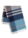 Mulberry Large Check Merino Wool Scarf