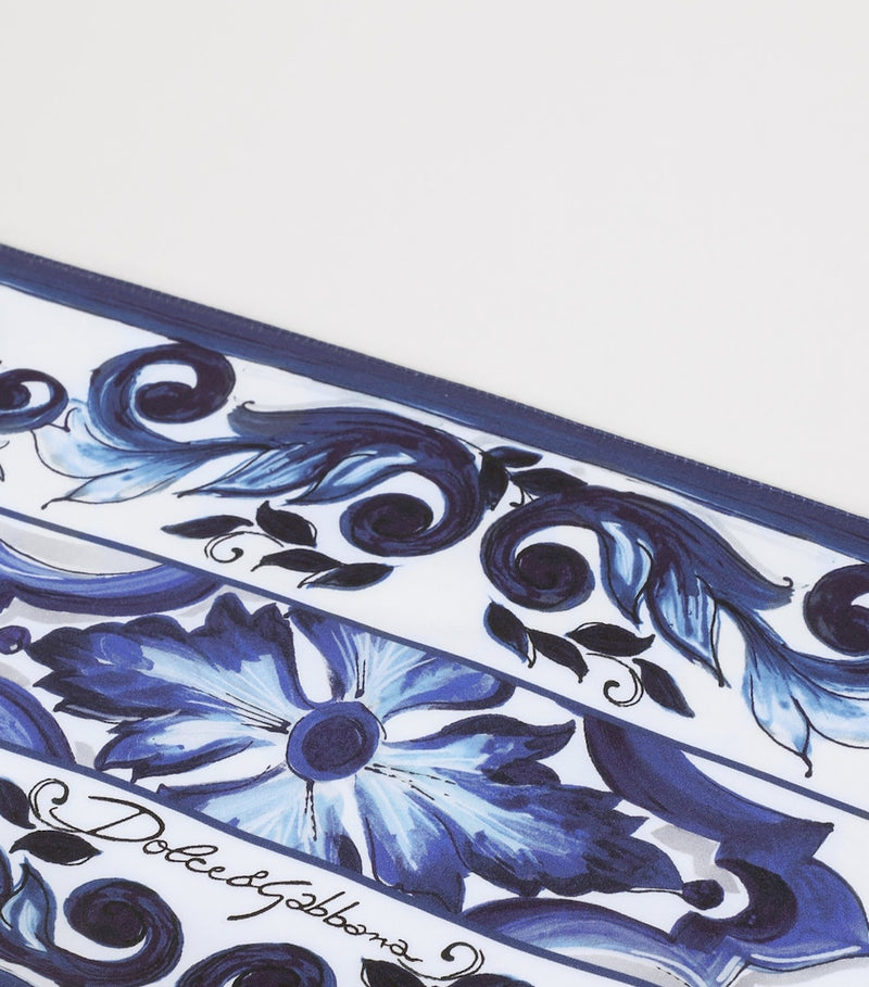 Dolce & Gabbana Casa cotton Majolica print king flat sheet - British product