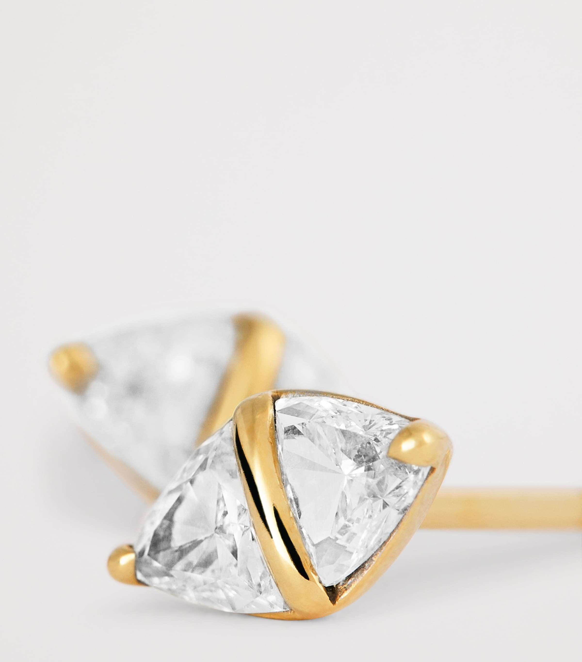 Emily P. Wheeler yellow gold diamond Tilly stud earrings, UK version
