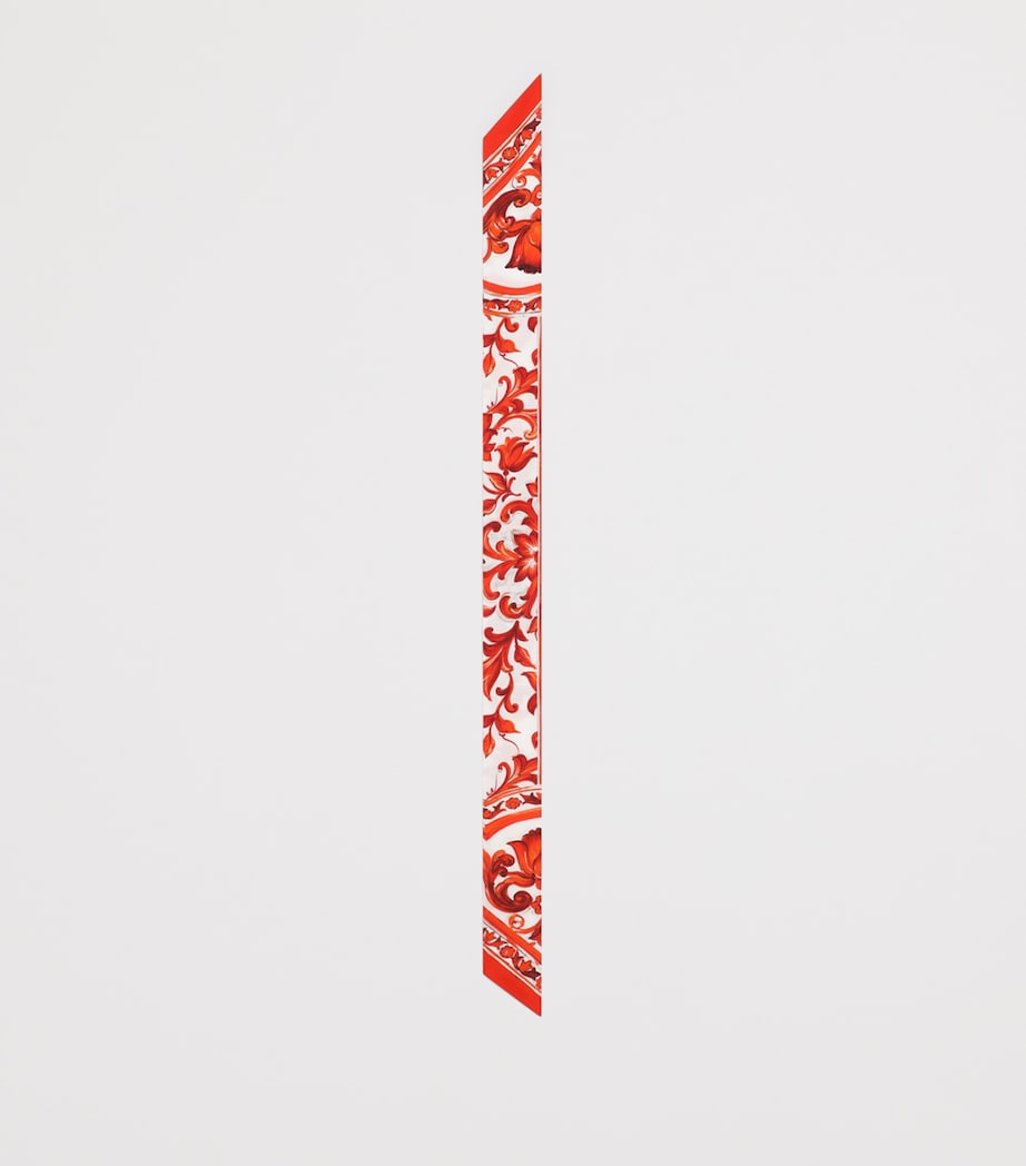 Dolce&Gabbana silk Majolica skinny scarf, UK version