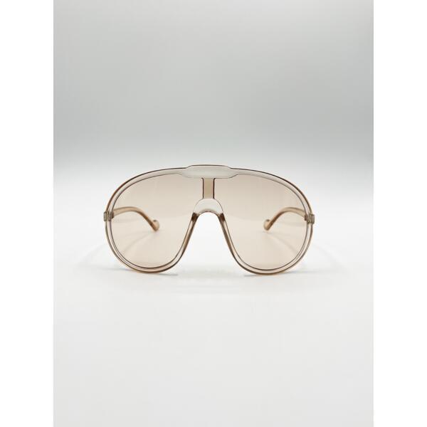 SVNX Wave Mask sunglasses champagne (British brand)