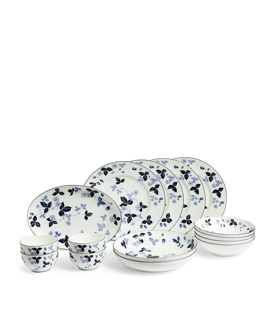 Wedgwood Wild Strawberry Inky Blue dinner set 15-piece - British product