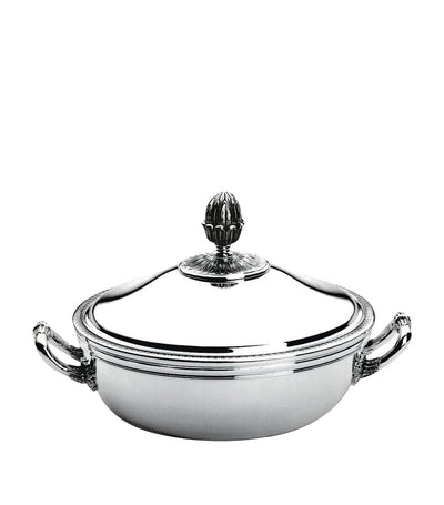 Harrods Silver-Plated Covered Serving Dish with Ornate Handles 21cm- Buy online at McGrocer