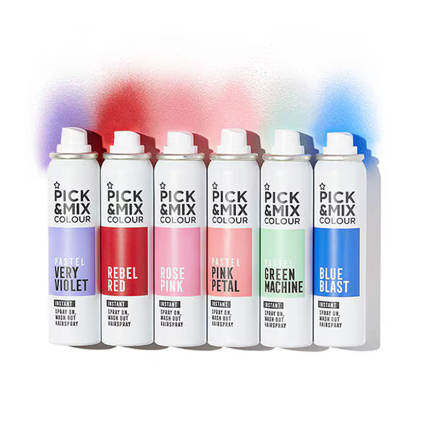 Superdrug Temporary Hair Colour Spray Black 75ml, imported from the UK