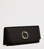 Malone Souliers Vivien satin evening clutch, imported from the UK