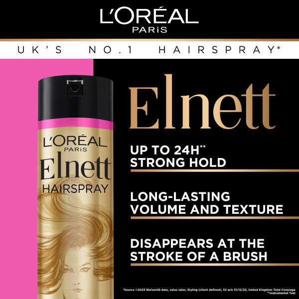 L'Oréal Paris Elnett Volume Supreme Hold Hairspray 400ml, UK version