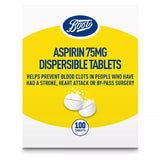 Boots Aspirin 75mg Dispersible Tablets - 100 Tablets