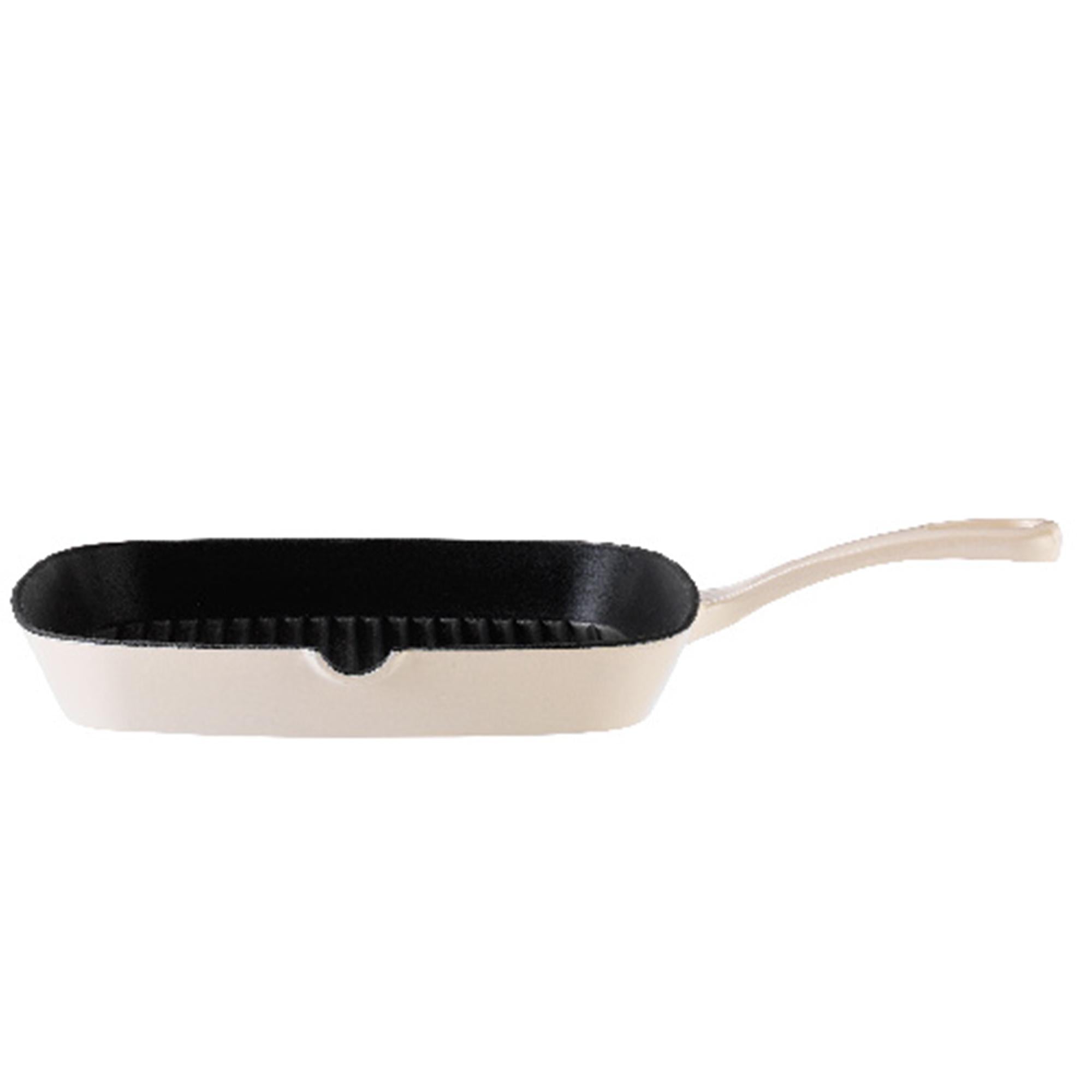 Sainsbury's Home Cast Iron Griddle Pan Cream cookware Sainsburys   