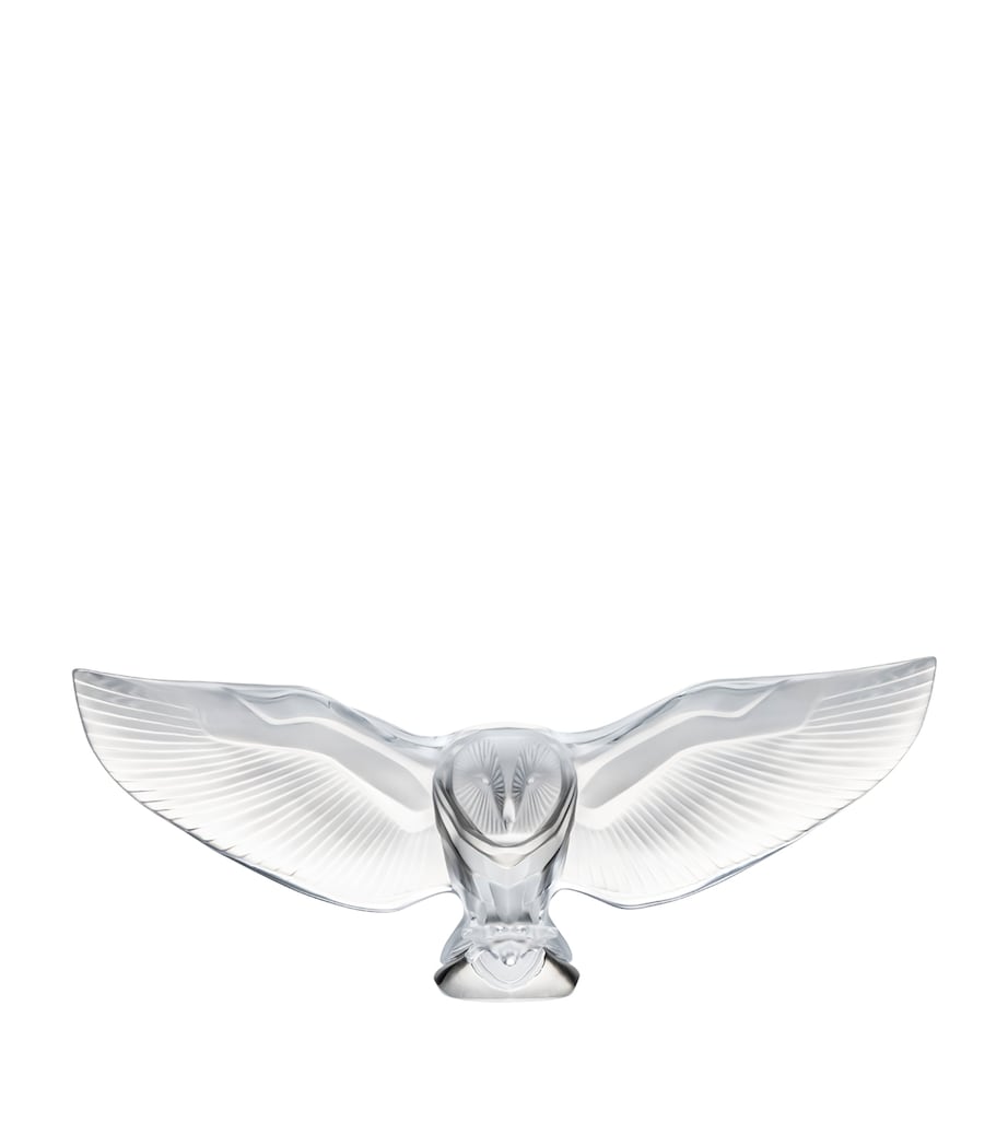 Lalique Barn Owl crystal sculpture, UK version