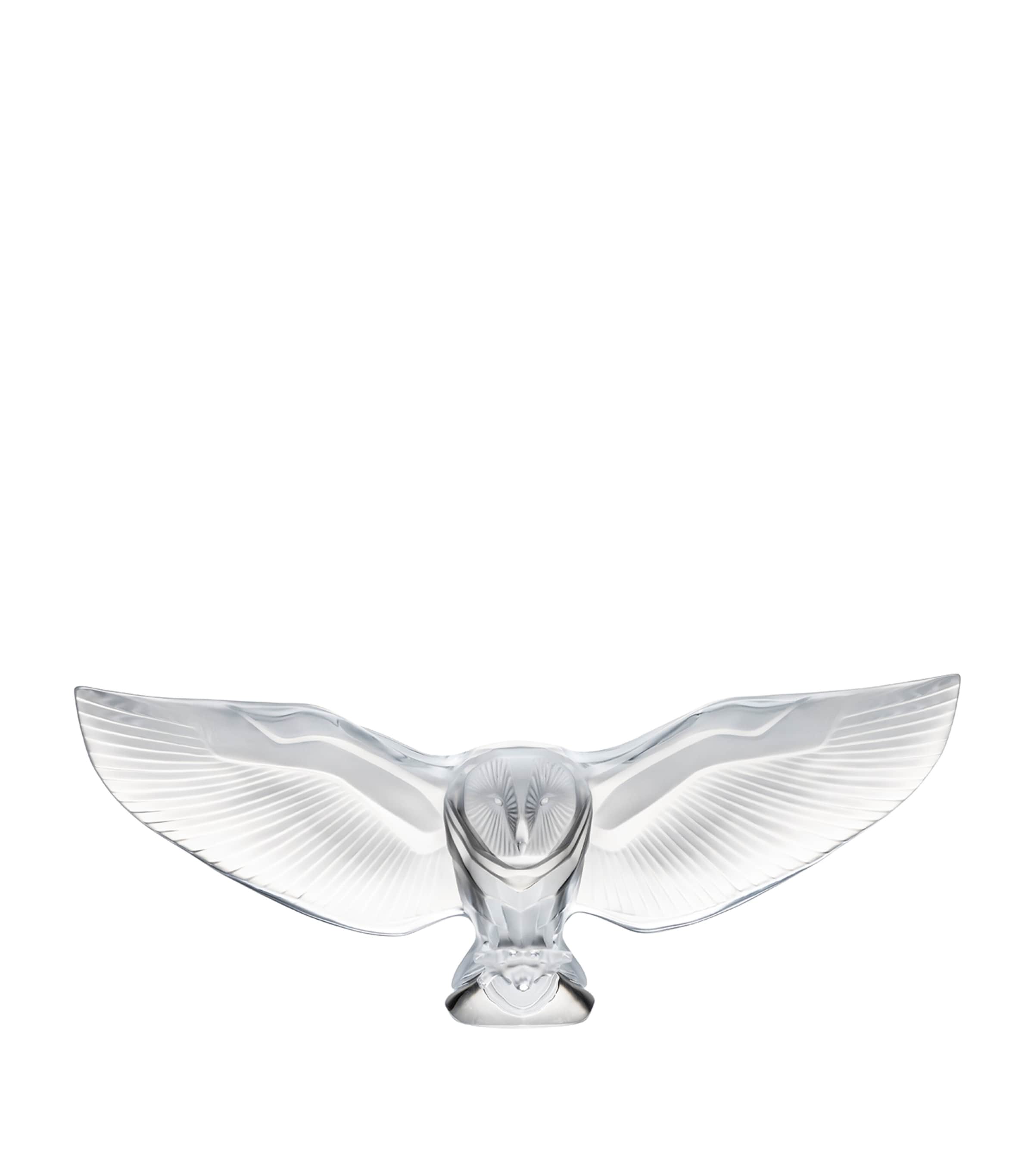 Lalique Barn Owl crystal sculpture, UK version