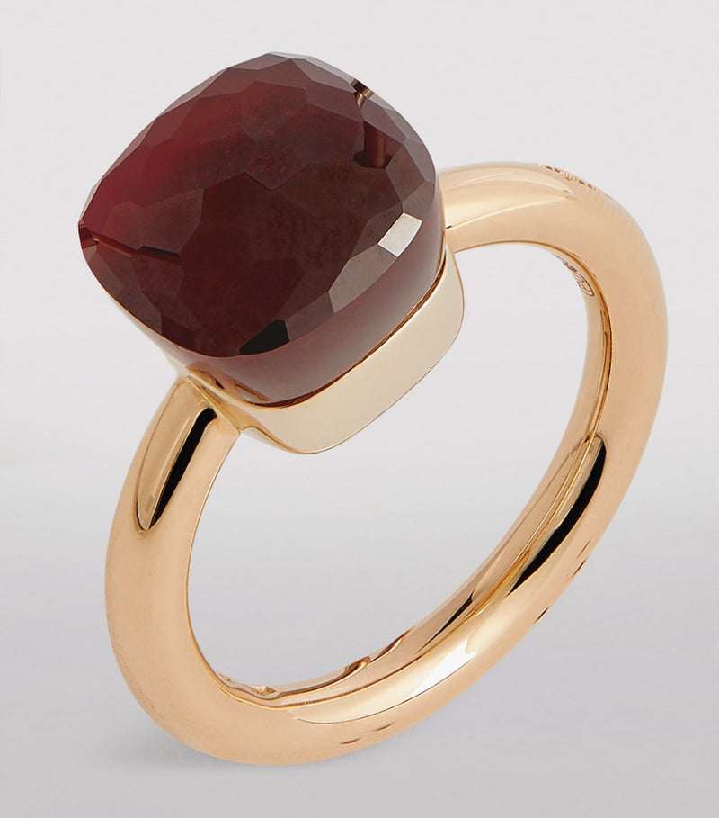 Pomellato Nudo Classic Ring garnet mixed gold - British product