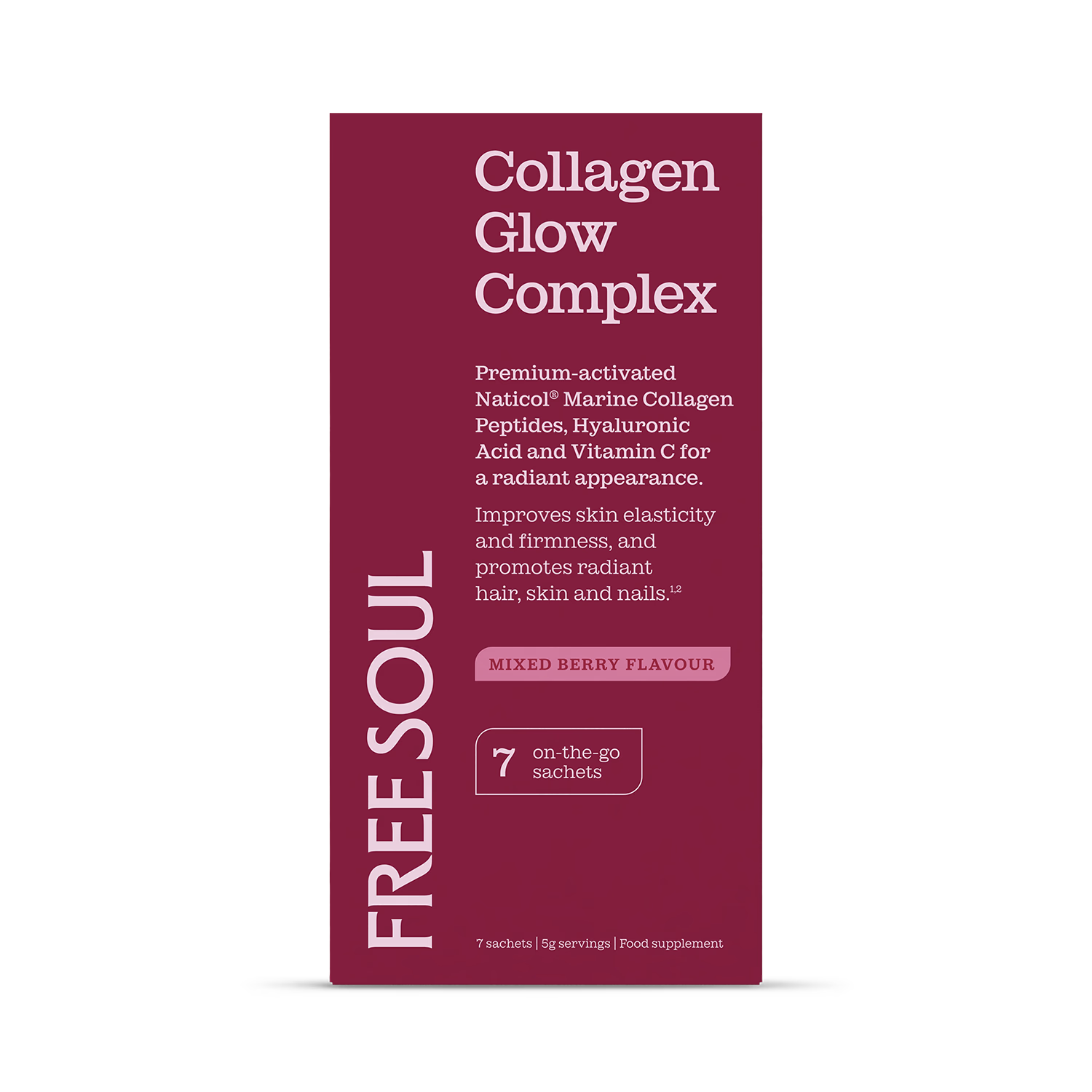 Free Soul Collagen Glow mixed berry sachets (British brand)