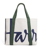 Harrods medium cotton logo tote bag, UK version