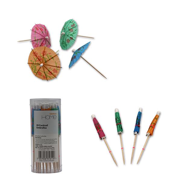 Sainsbury's Home Cocktail Umbrellas 20pk