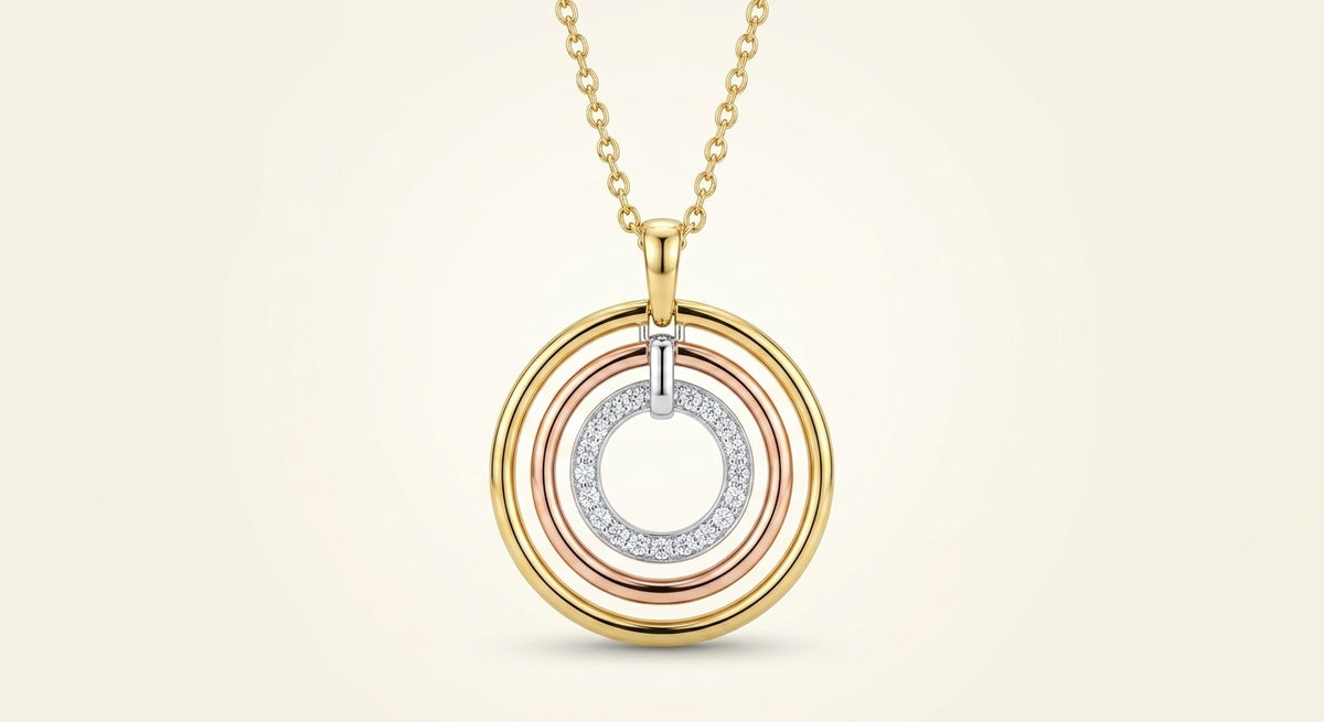 Cartier Mixed Gold and Diamond Trinity Necklace