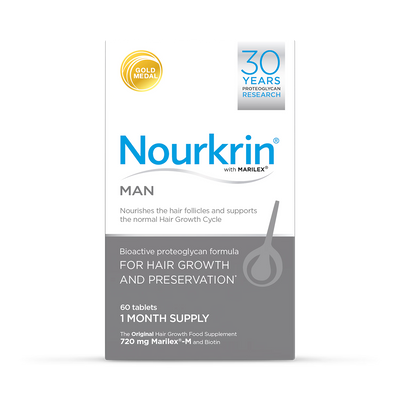Holland & Barrett Nourkrin Man Hair Preservation Supplement 60 Tablets- Buy online at McGrocer