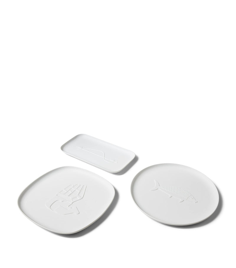 Cassina x Ginori 1735 porcelain tray with Le Corbusier Chandigarh design 34cm - British product