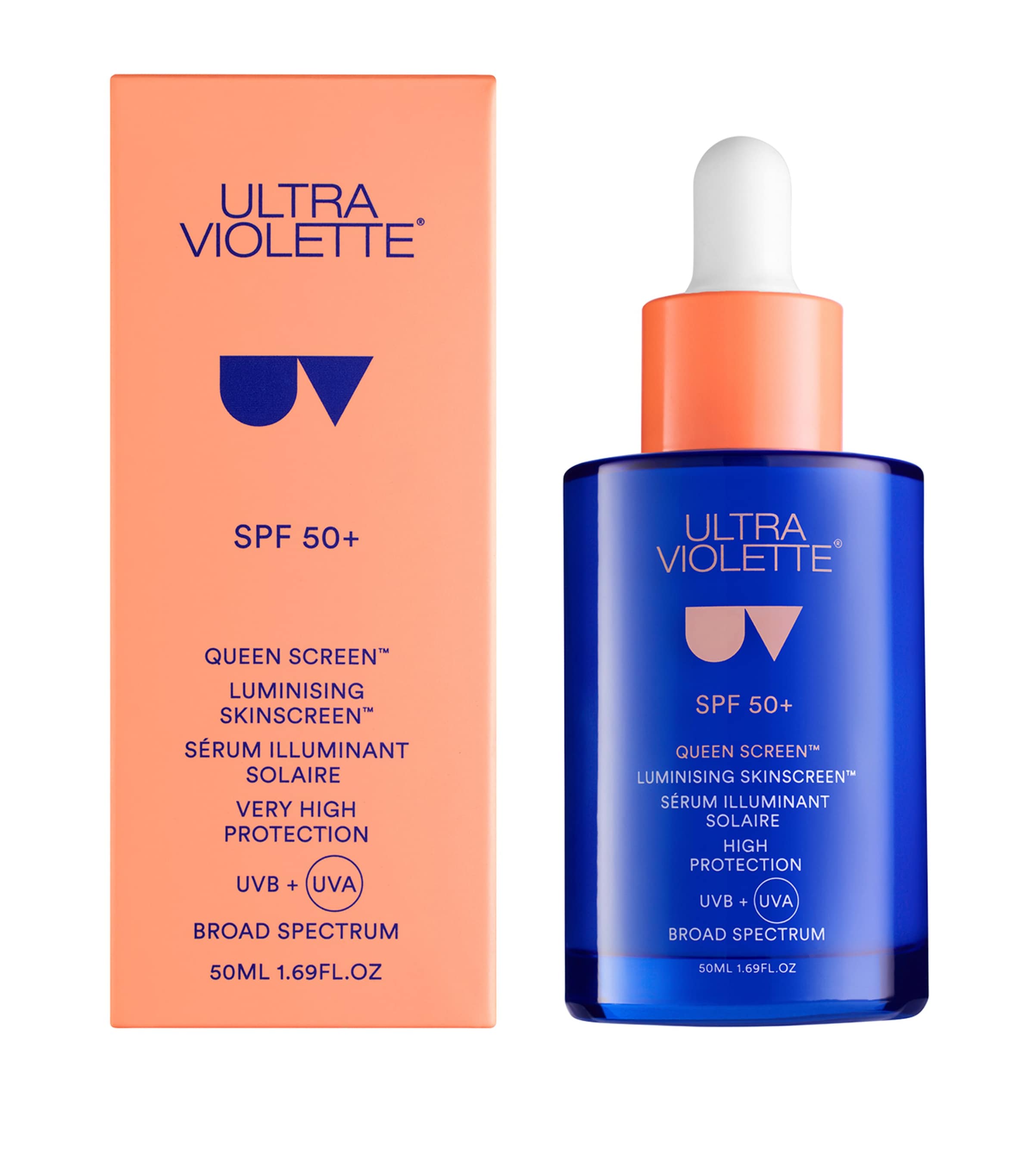 Ultra Violette Queen Screen SPF 50+ Luminising Serum 50ml (British brand)