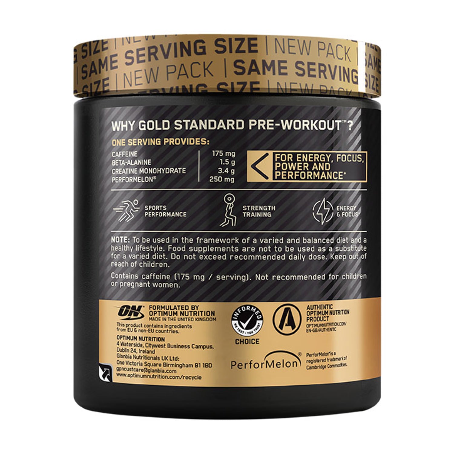Optimum Nutrition pre workout watermelon 330g (British brand)