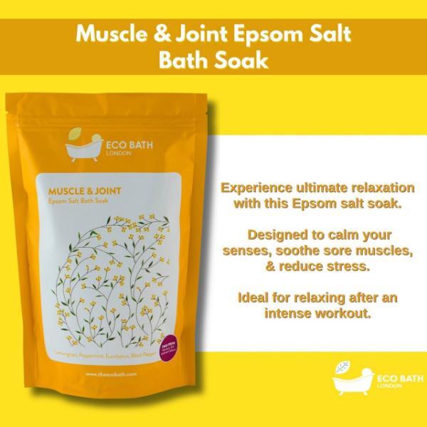 Eco Bath Muscle & Joint Epsom Salt Soak 1kg, UK version